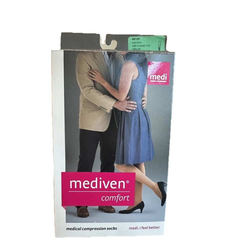 Mediven Comfort Women's Calf High, Closed Toe, (Size: V) 20-30mmHg Natural